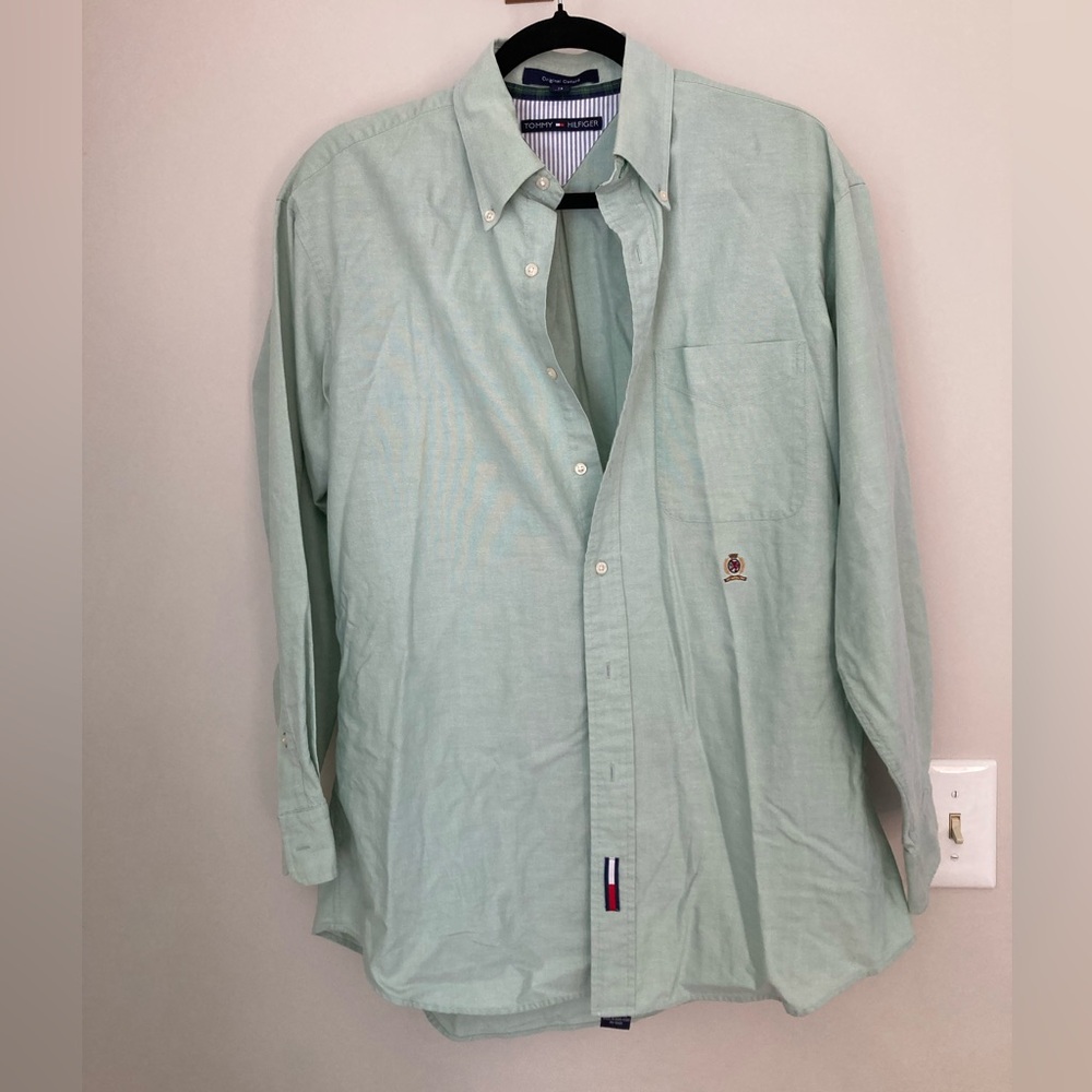 Tommy Hilfiger Green Casual Button Down Shirt